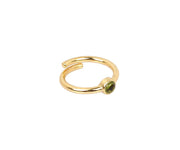 925 sterling silver ring featuring a bright peridot stone symbolizing renewal and positive energy