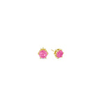 Pink tourmaline earrings featuring radiant pink gemstones in an elegant design, perfect for adding a pop of color to any outfit.
