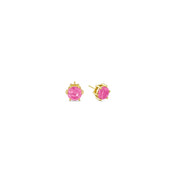 Pink tourmaline earrings featuring radiant pink gemstones in an elegant design, perfect for adding a pop of color to any outfit.