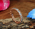 Delicate aquamarine birthstone ring jewelry gift for her with soft ocean blue tones

