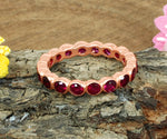 Dainty pink tourmaline ring with sparkling stone ideal for stacking jewelry
