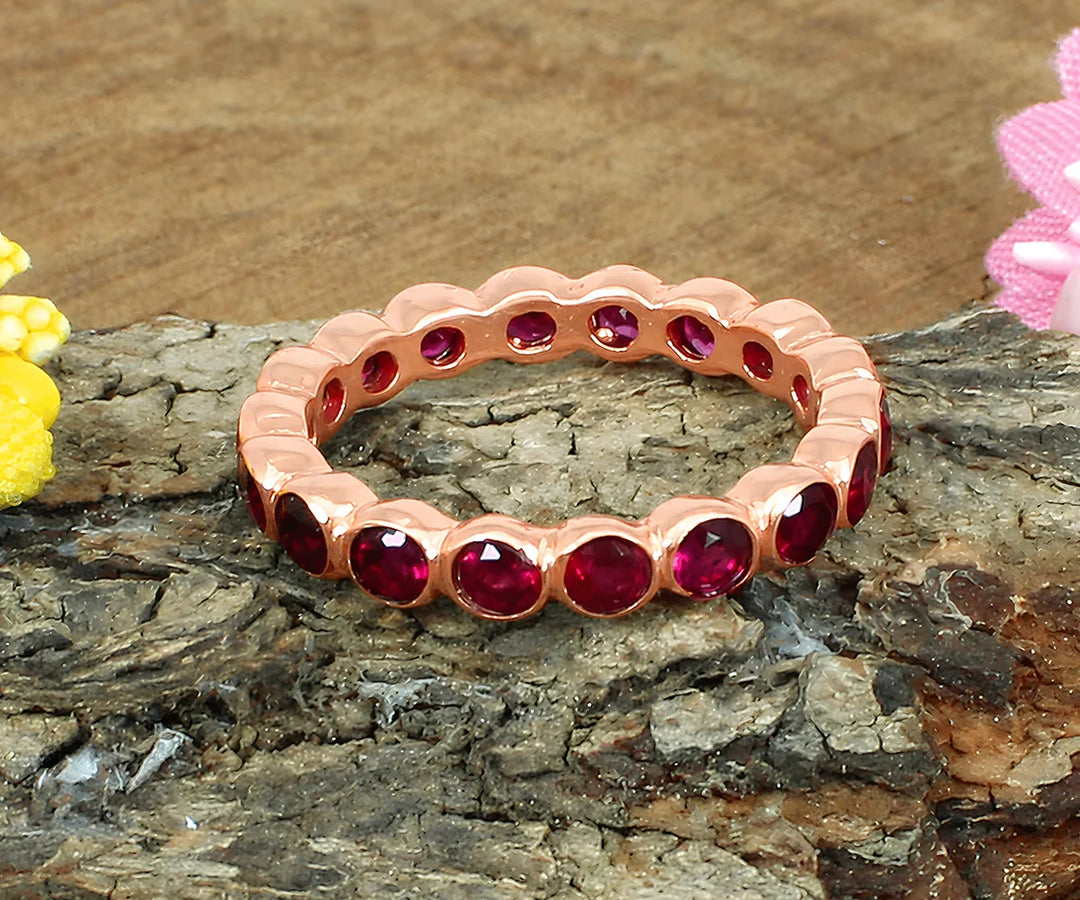 Dainty pink tourmaline ring with sparkling stone ideal for stacking jewelry