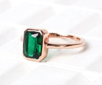 Dainty lab-grown emerald ring perfect for everyday wear or special occasions
