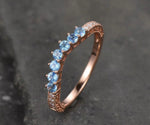Luxury blue topaz wedding band with brilliant shine and elegant craftsmanship
