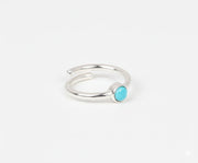 Elegant silver turquoise ring blending southwestern spirit with timeless sophistication