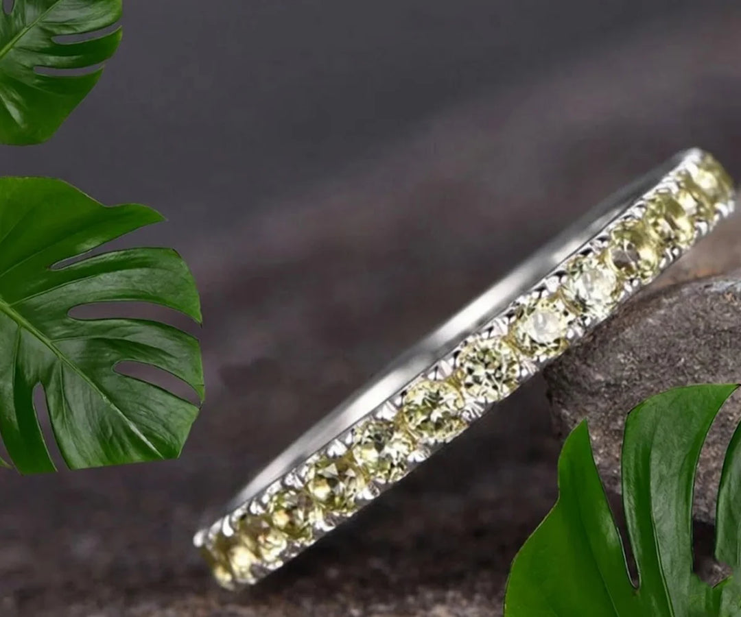 Stunning lemon quartz statement ring with bold yellow gemstone and sleek design