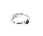 Stunning rhodolite garnet ring with rich raspberry-hued gemstone set in a sleek band ideal for gifting or elegant daily wear
