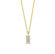 June birthstone moonstone pendant necklace in gold plating